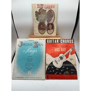 Vintage Popular Hits and Guitar Method Collection Sheet Music - Lot of Three